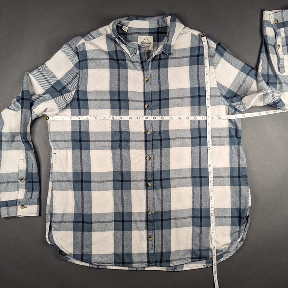 Jachs Girlfriend Soft Flannel Button Up Striped (XL) - Picture 4 of 7